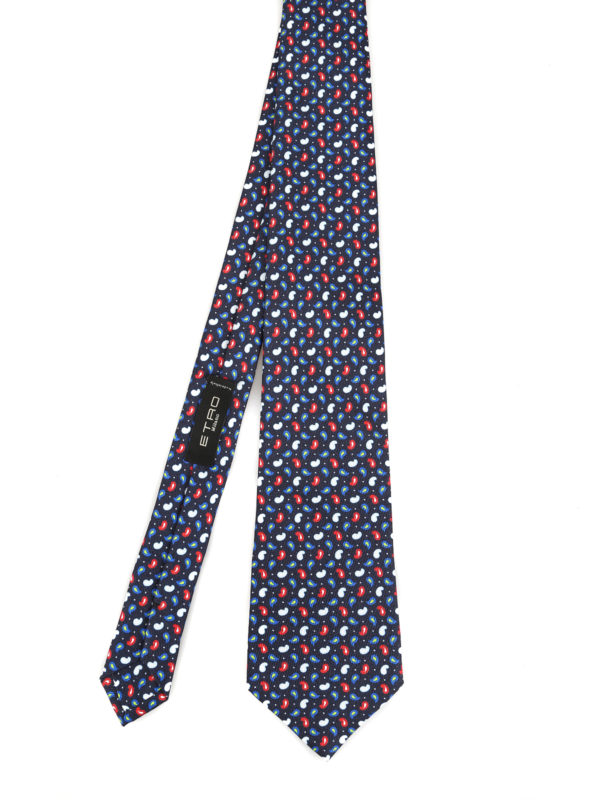 ETRO: Corbatas y pajaritas - Corbata - Azul Oscuro