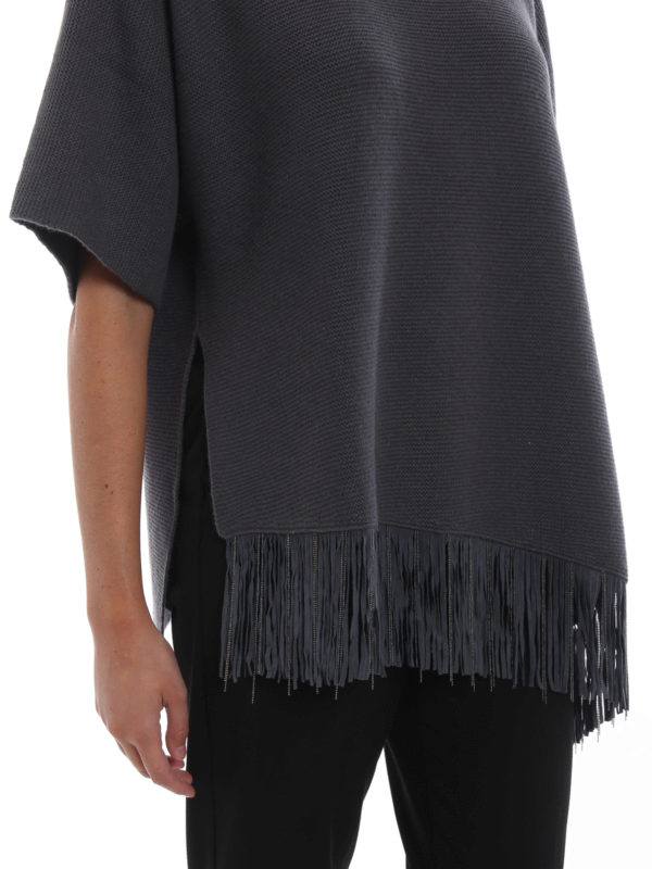 FABIANA FILIPPI buy online Suede fringe  cashmere and silk blend sweater