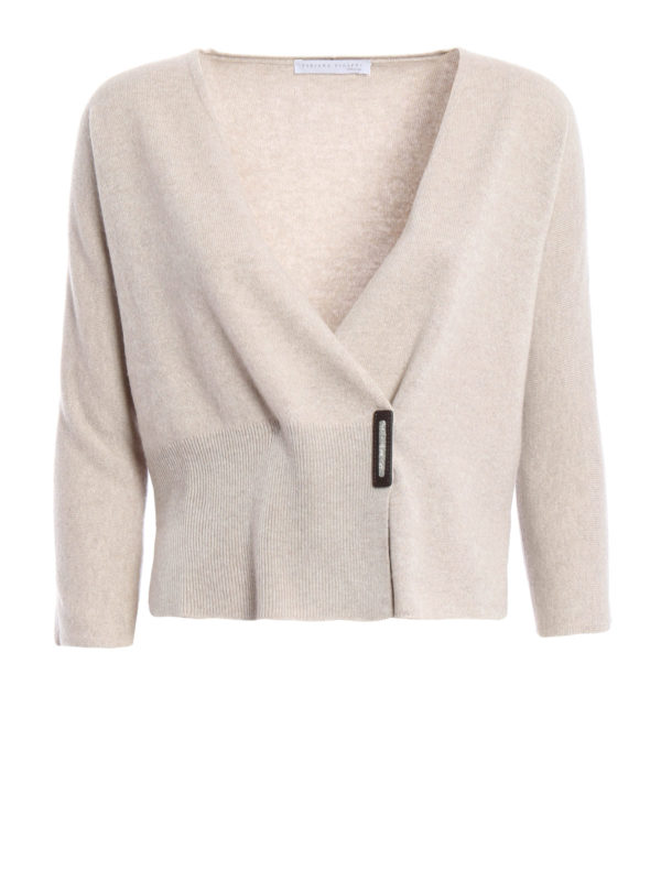Fabiana Filippi Double-breasted crop cardigan|61516N128019