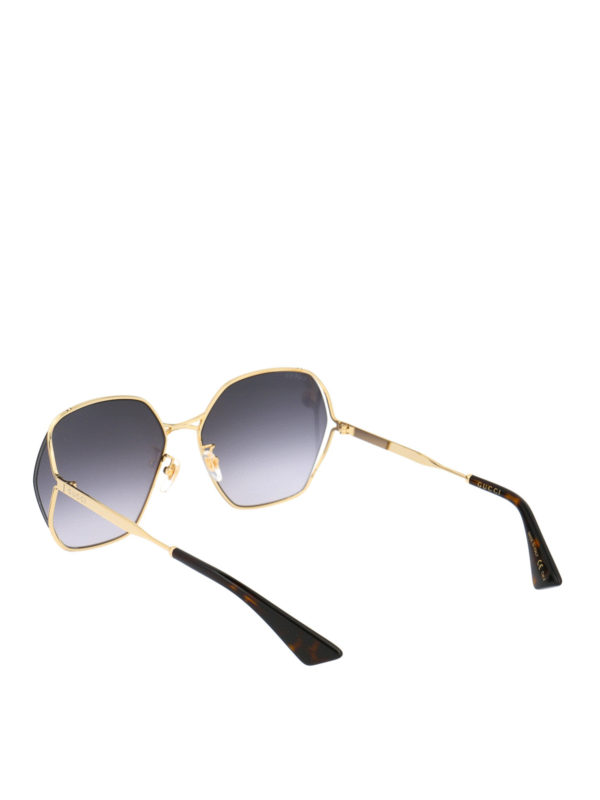 Faded lenses hexagonal sunglasses shop online: GUCCI