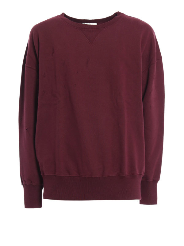 FAITH CONNEXION: Sweatshirts & Sweaters - Destroyed effect sweatshirt