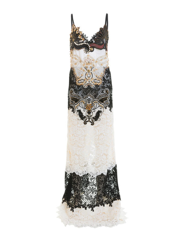 FAUSTO PUGLISI: evening dresses - Embellished lace evening dress