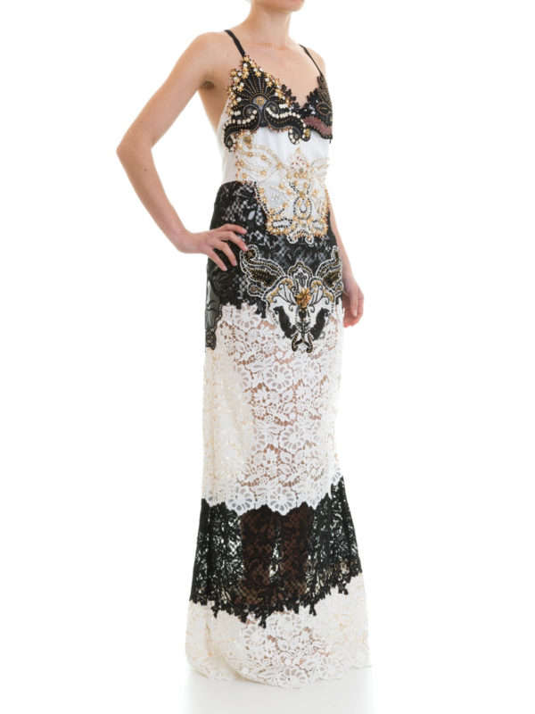 FAUSTO PUGLISI: evening dresses online - Embellished lace evening dress