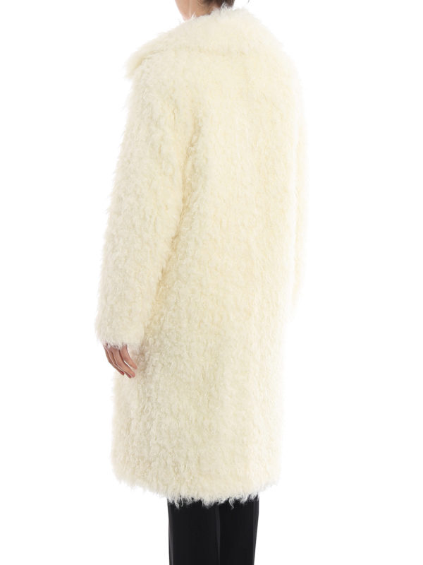 Faux shearling coat shop online: MICHAEL KORS