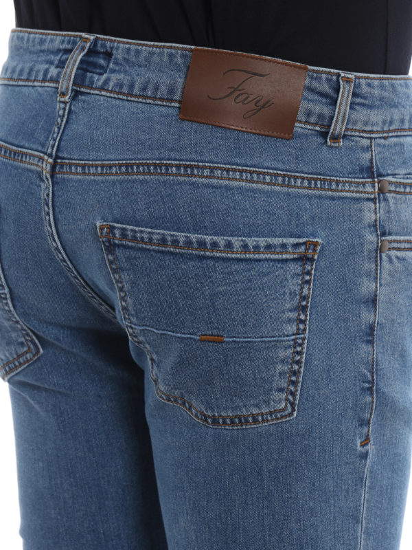 パンツ Fay Denim 5-Pocket Trousers Fay Low rise five pocket jeans - Medium Wash