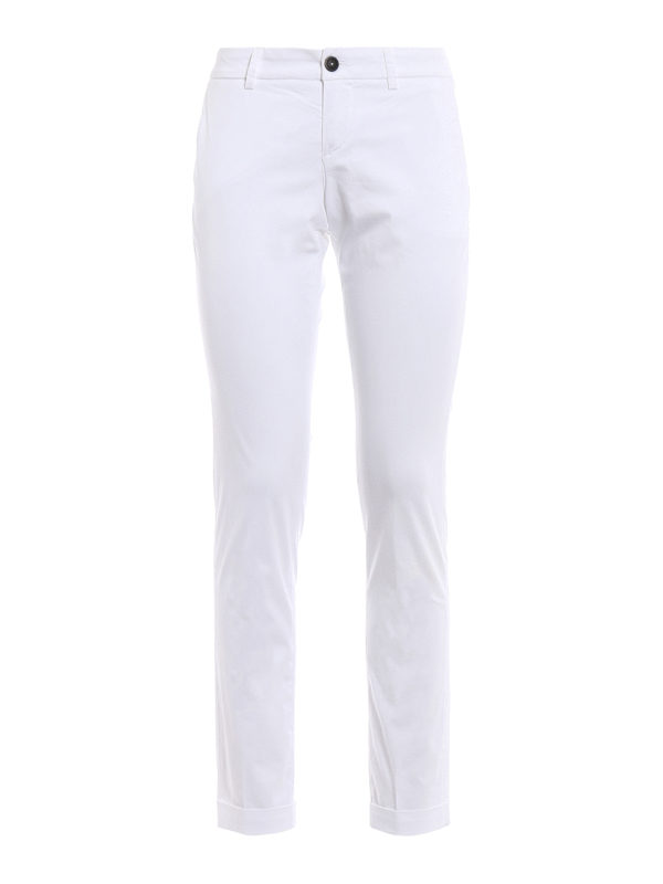FAY: Pantalons casual - Pantalons Décontractés - Blanc