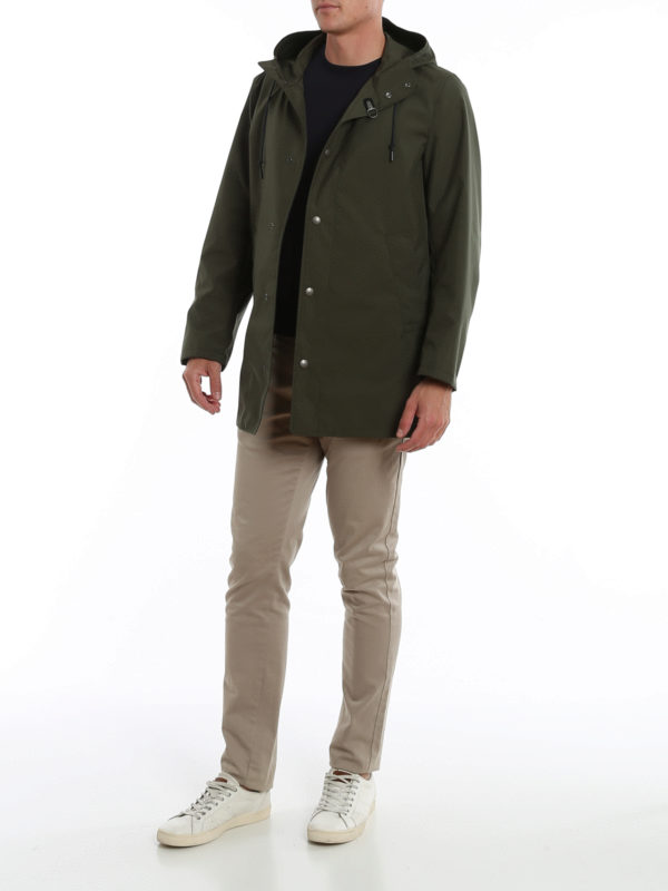 FAY: casual jackets online - Hooded short raincoat