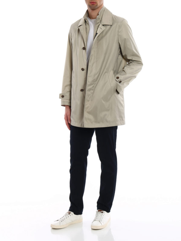 FAY: cappotti trench online - Trench greige con double front