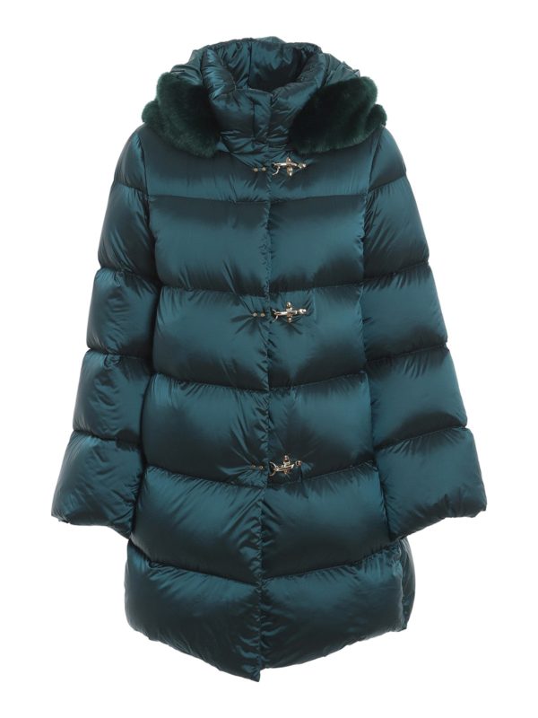 FAY: Lange Daunenmäntel - Daunenmantel - Dunkelgrün