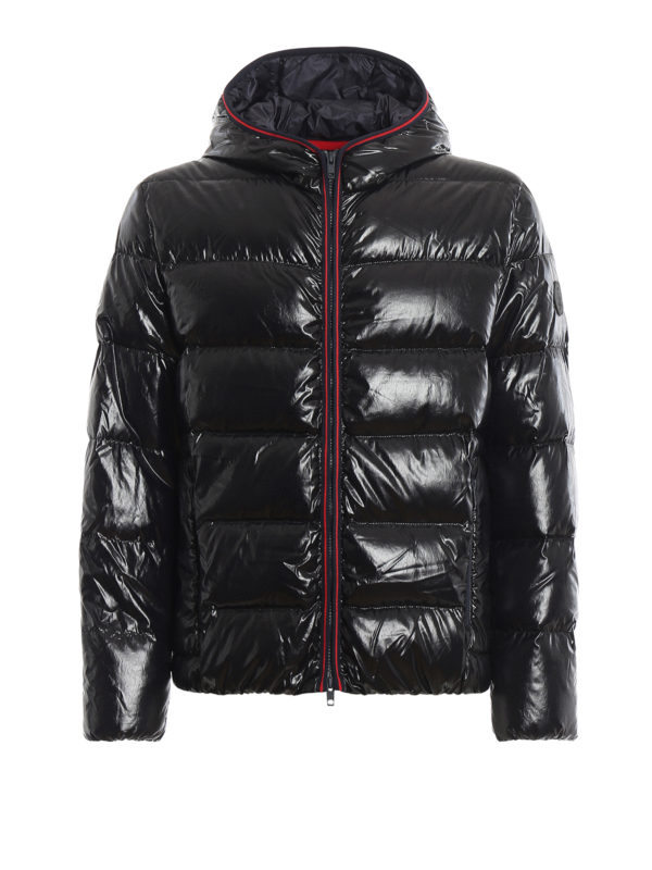 FAY: padded jackets - Black quilted puffer jacket