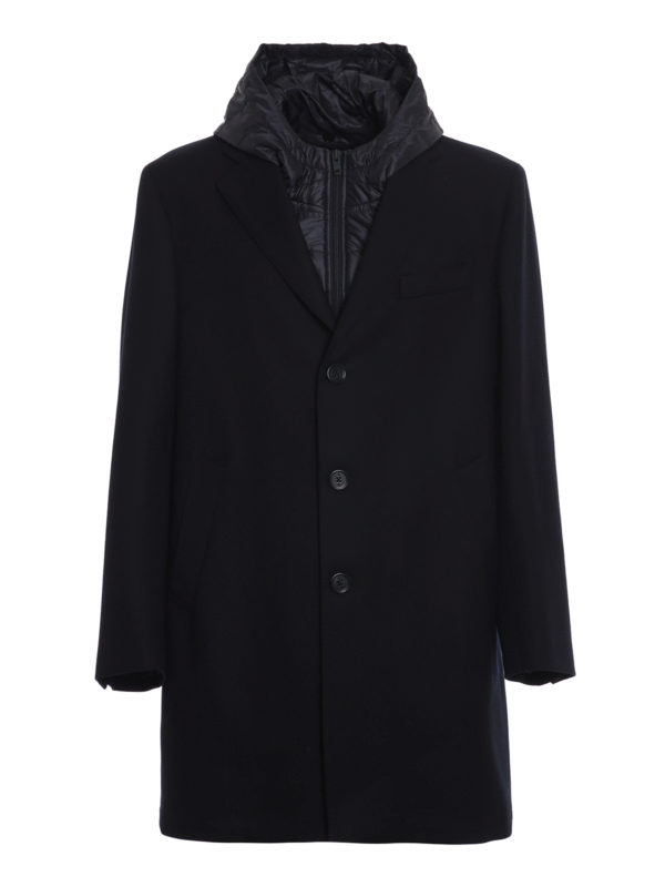 FAY: short coats - Wool twill coat
