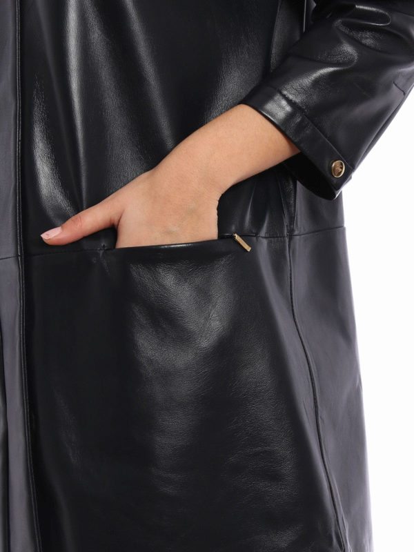 iKRIX FAY: Unlined leather overcoat