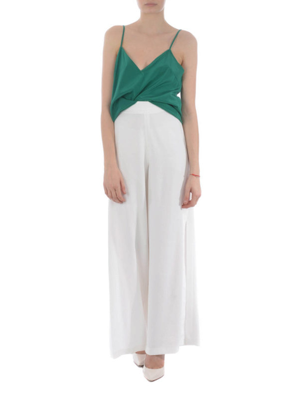 FEDERICA TOSI: casual trousers online - Side vent palazzo trousers