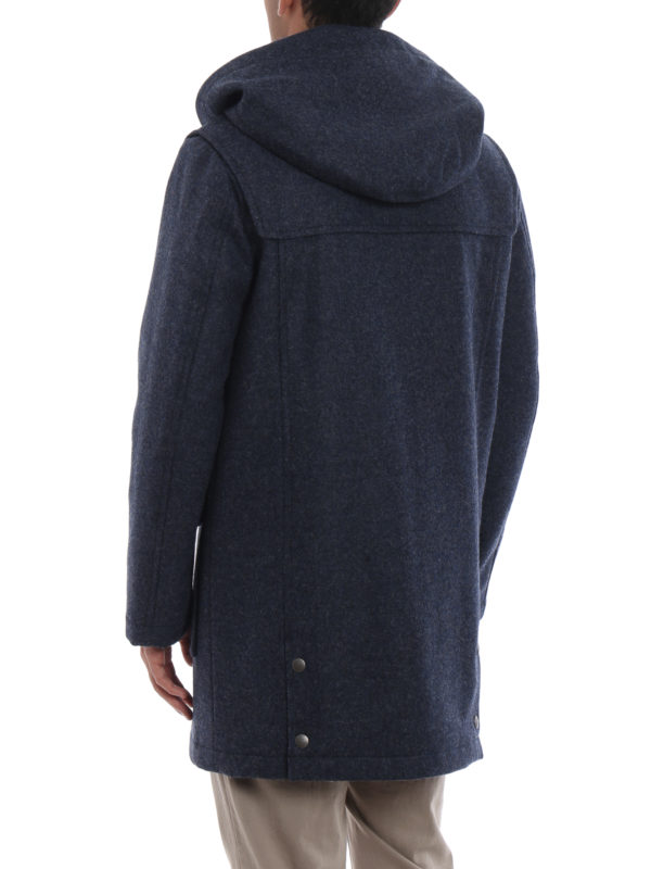 Felted wool padded duffle coat shop online: FAY