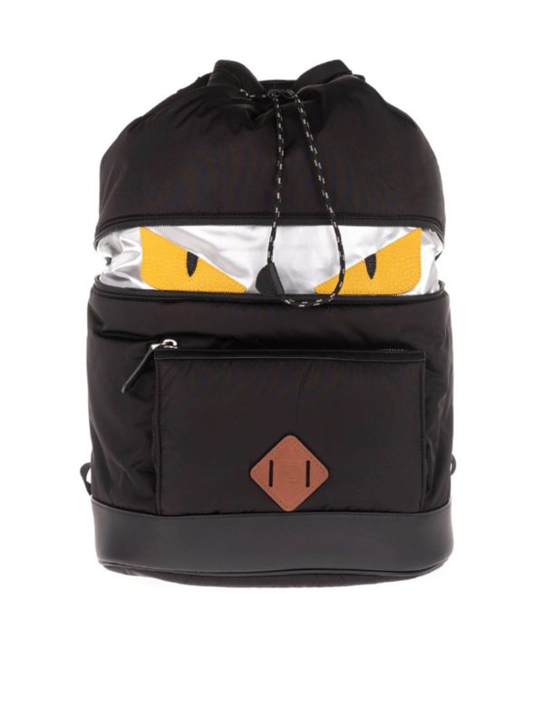 FENDI: backpacks - Monster backpack in black