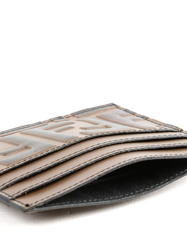 FENDI buy online Double F pattern leather card holder