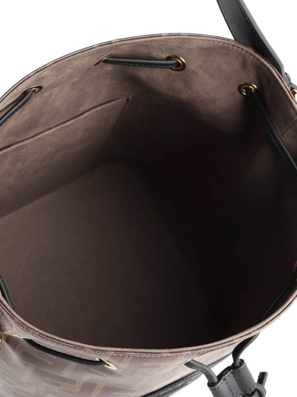 Bucket bags Fendi - Mon Tresor S coated canvas black bucket bag -  8BT298A5KC4TU