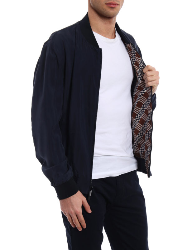 FENDI buy online Reversible silk bomber jacket