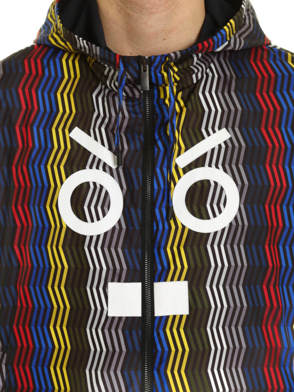 FENDI buy online Zig-zag pattern rain jacket