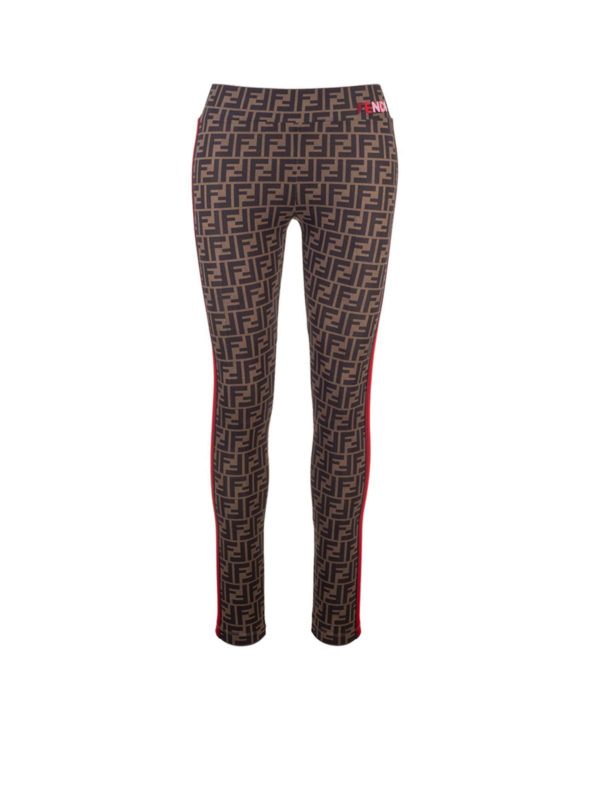 Fendi Jr: Leggings - Leggins - Marrón