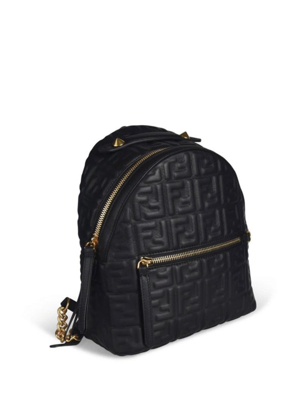 FENDI: backpacks online - Backpack with FF motif in black