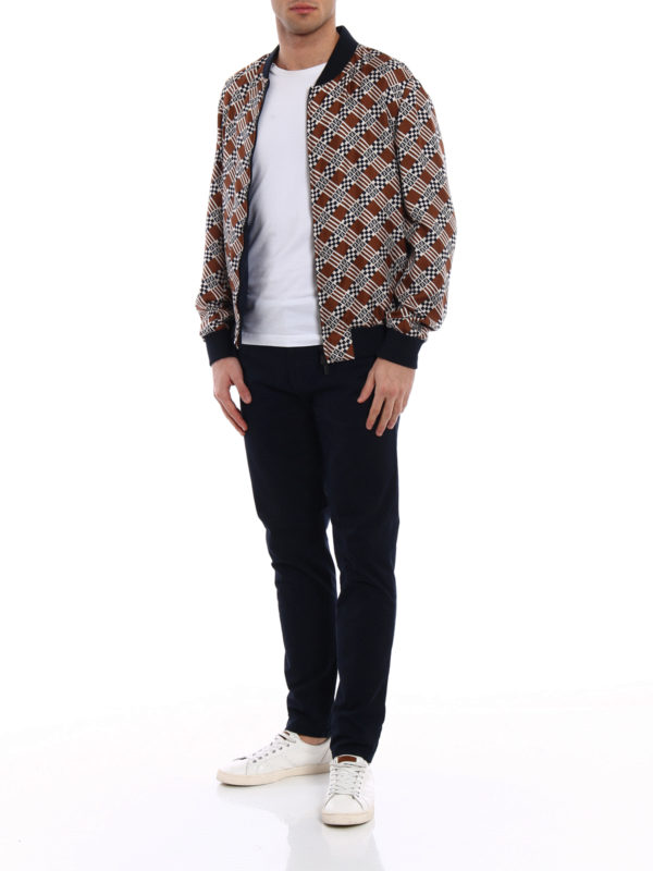 FENDI: bombers online - Reversible silk bomber jacket