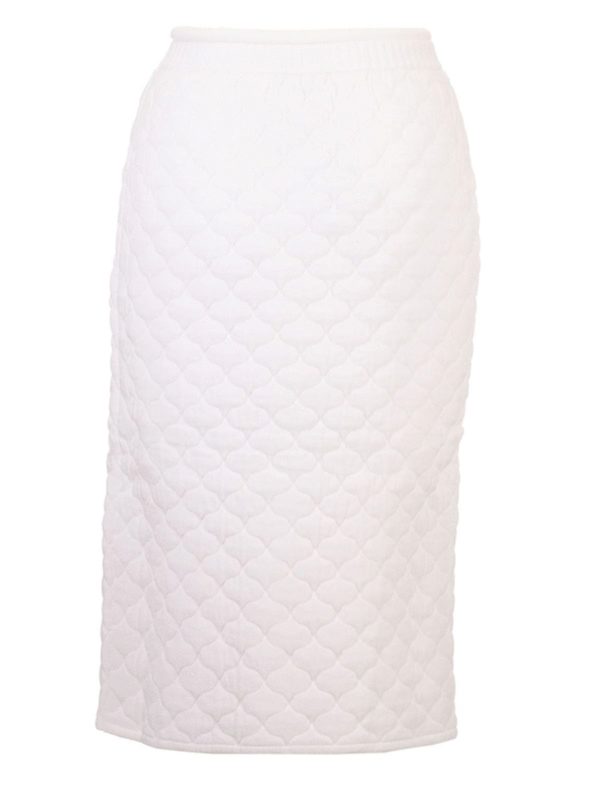 Knee length skirts Midi Fendi Diamond quilted longuette in white FZQ614AD5GF0ZNM