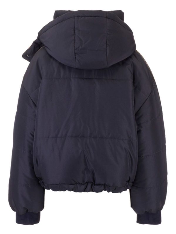 FENDI: padded coats online - Reversible FF down jacket in black and brown