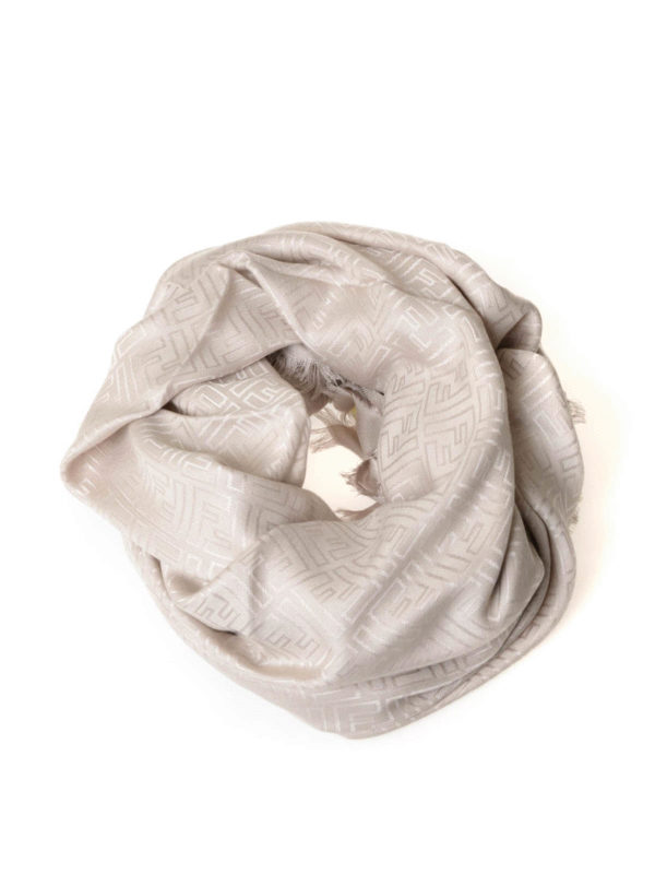 FENDI: scarves online - Wool and silk scarf