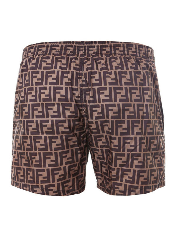 FENDI: Swim shorts & swimming trunks online - FF logo print swim shorts