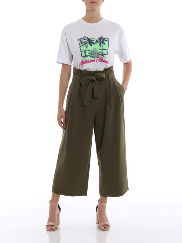 FENDI: t-shirts online - Colosseo Beach white Tee