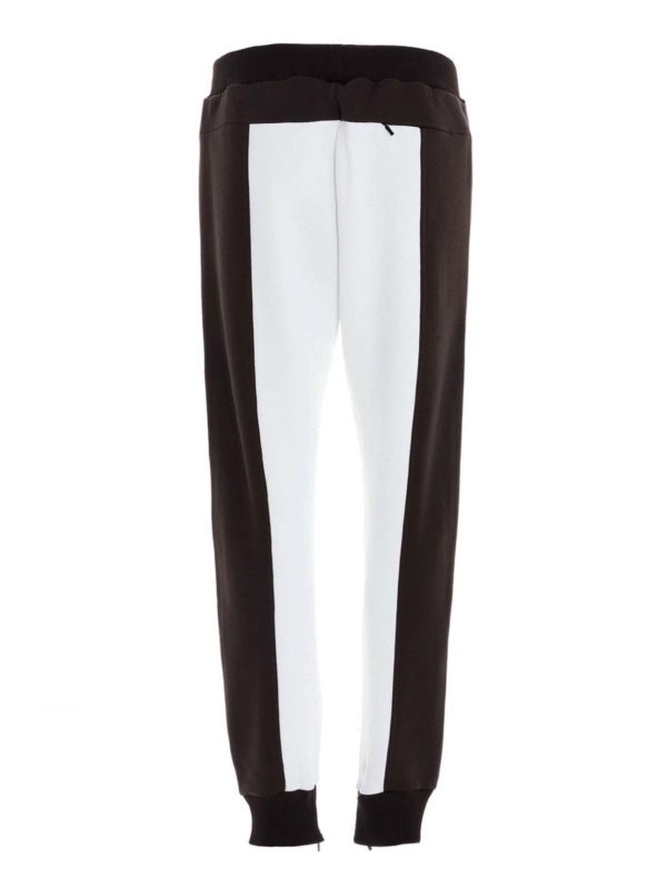 FENDI: tracksuit bottoms online - FF bands track pants in white
