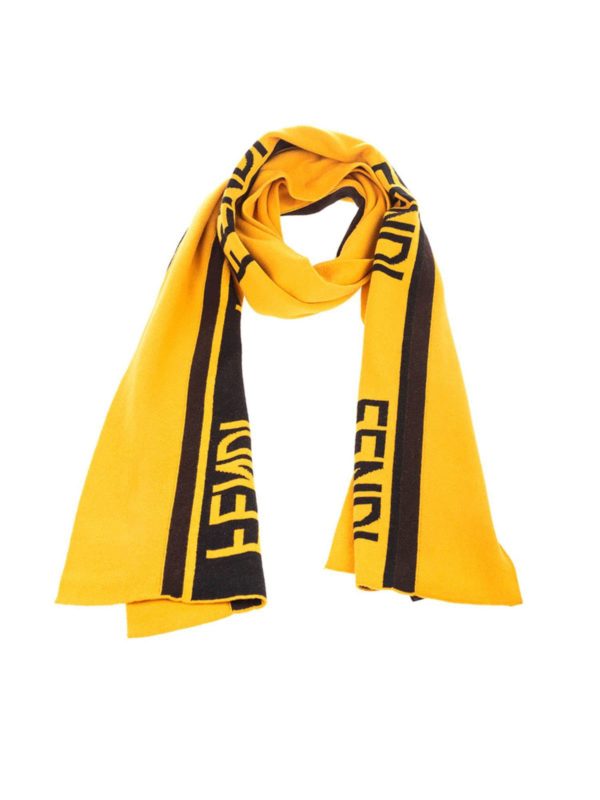 FENDI: Bufandas y pañuelos - Bufanda - Amarillo
