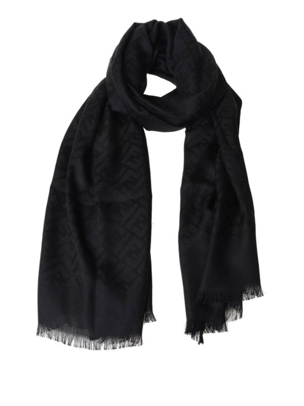 FENDI: scarves - Wool and silk scarf
