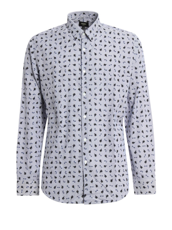 FENDI: Hemden - Hemd Fur Herren - Blau