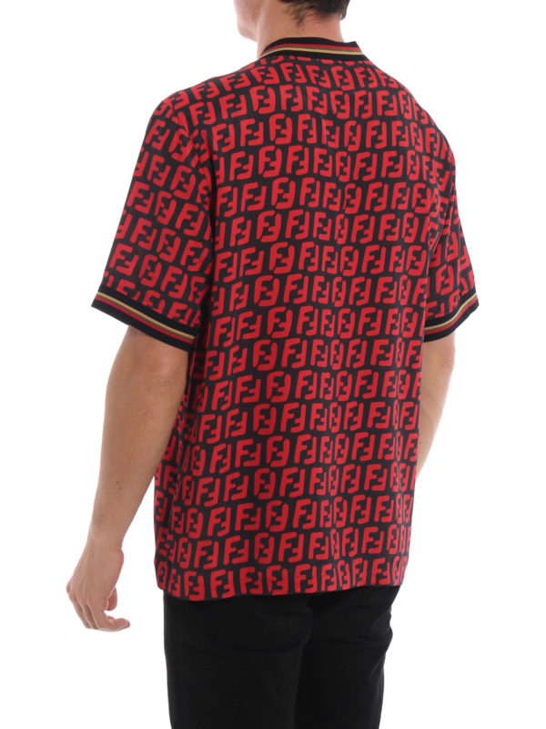 FF print viscose oversize T-shirt shop online: FENDI