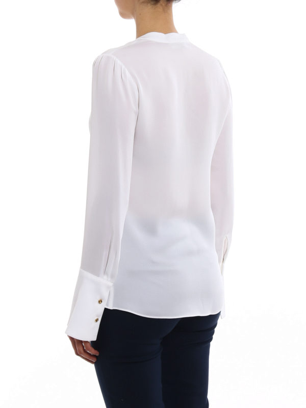Flared cuffs silk shirt shop online: MICHAEL KORS