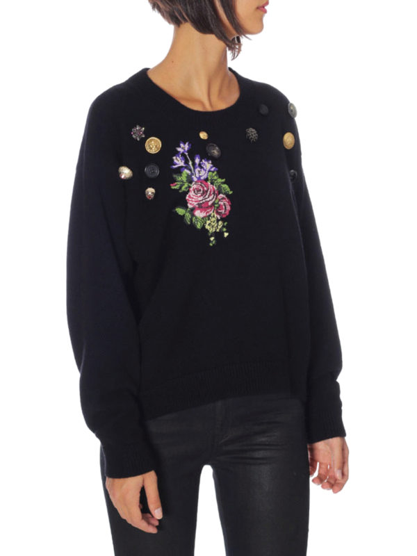 Rundhalspullover - Schwarz shop online: DOLCE & GABBANA