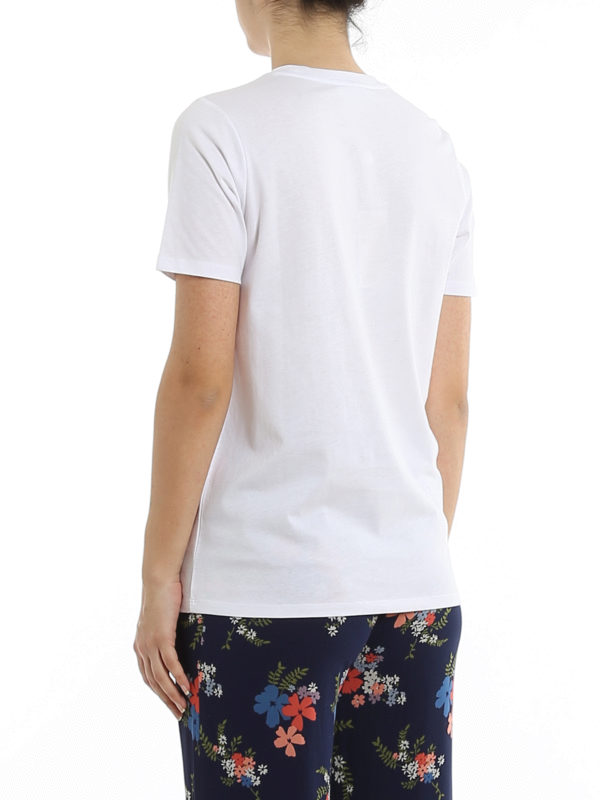 Floral patch logo cotton T-shirt shop online: MICHAEL KORS