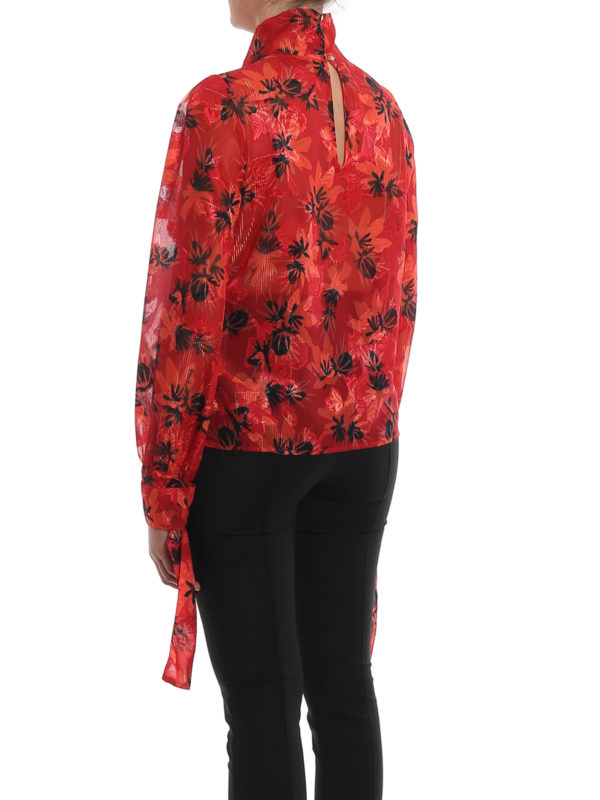 Floral patterned georgette blouse shop online: PATRIZIA PEPE
