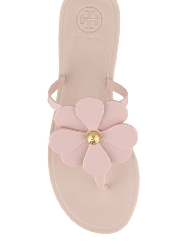 Wide Tory Burch Sandals|luxury Camellia Flower Slides For Women - Summer  Open Toe Slippers