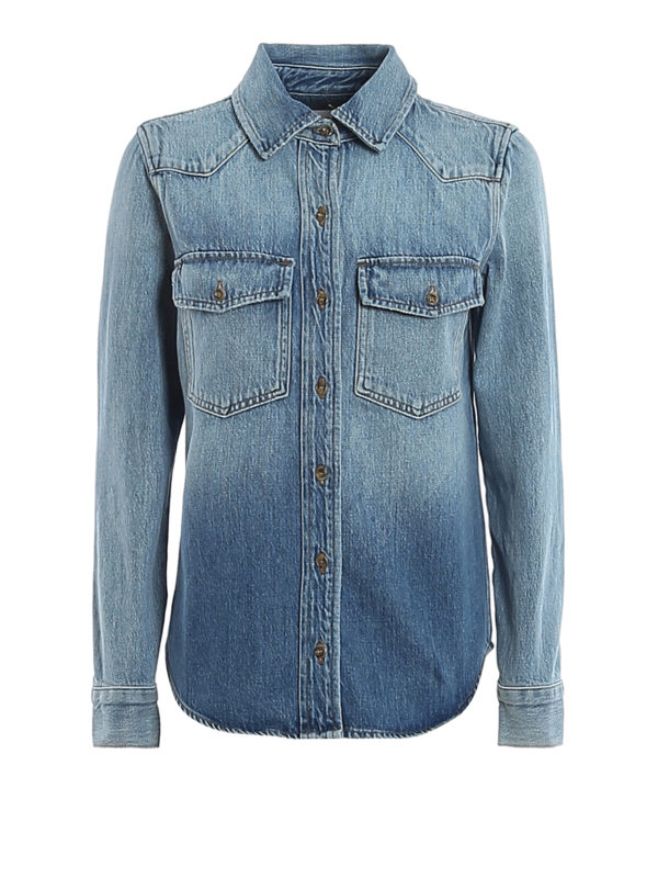 Frame Denim: shirts - Faded denim shirt