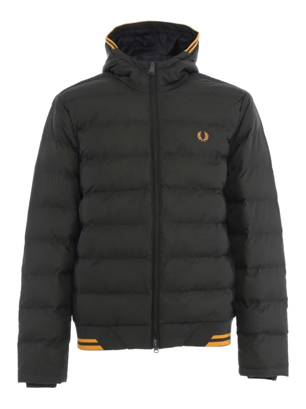 FRED PERRY: padded jackets - Ripstop nylon short puffer jacket