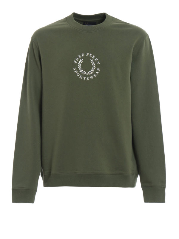 FRED PERRY: Sudaderas y suéteres - Sudadera - Verde