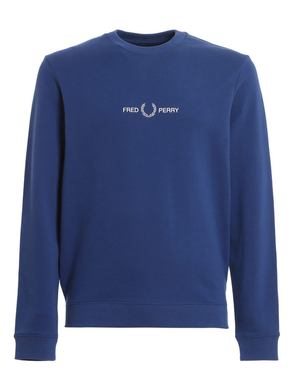 FRED PERRY: Sudaderas y suéteres - Sudadera - Azul