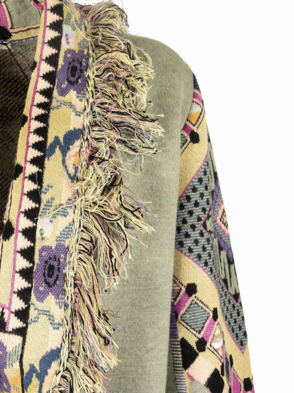 Fringed jacquard cardigan shop online: ETRO