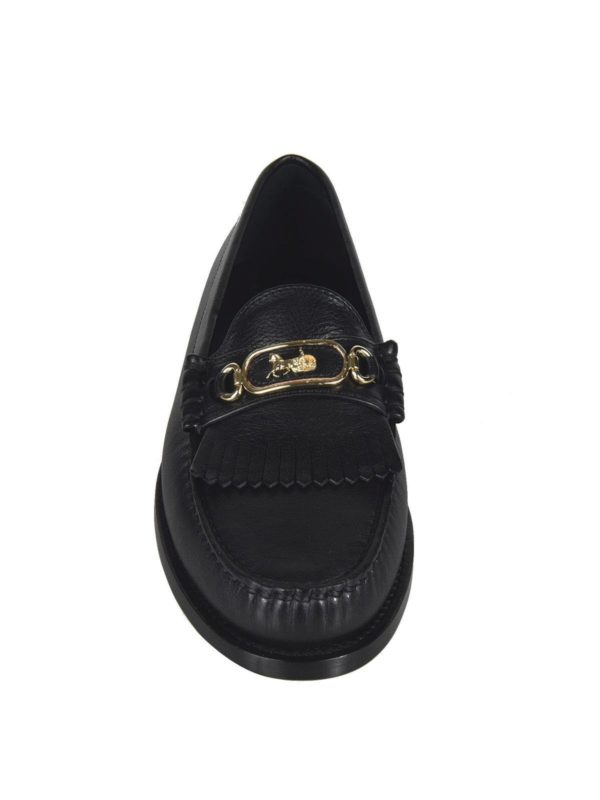 Fringed Luco loafers in black shop online: CELINE