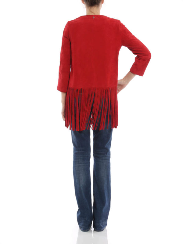 Fringed suede jacket shop online: DONDUP
