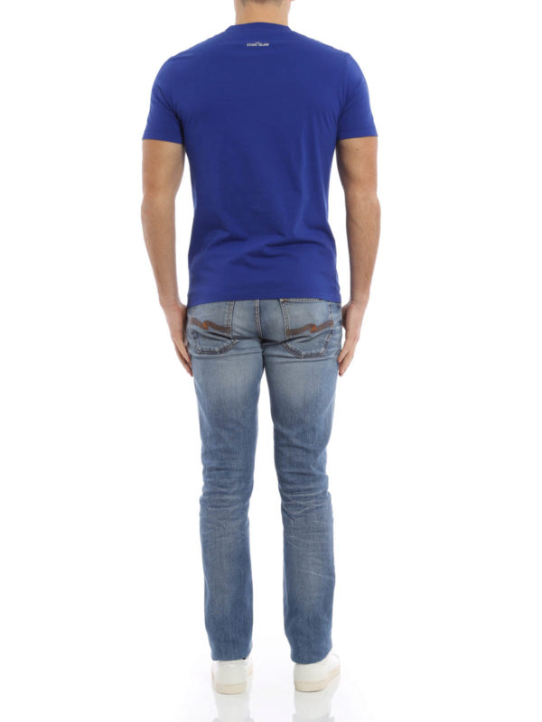 Front logo T-shirt shop online: STONE ISLAND