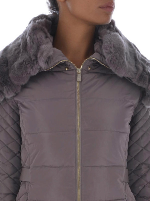 Fur collar jacket shop online: TRUSSARDI